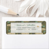 Art Nouveau Dragonfly Lily Pads Adres Etiket (Insitu)