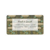  Art Nouveau Dragonfly Lily Pads Etiket (Voorkant)