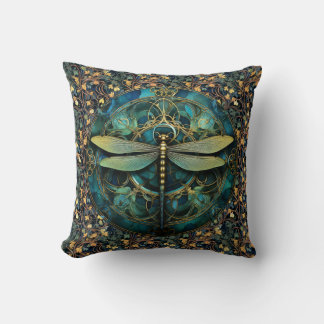 Art Nouveau Dragonfly op Ivy Sierkussen