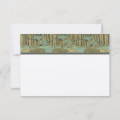 Art Nouveau Dragonfly Reception en Directio Invit Kaart (Achterkant)