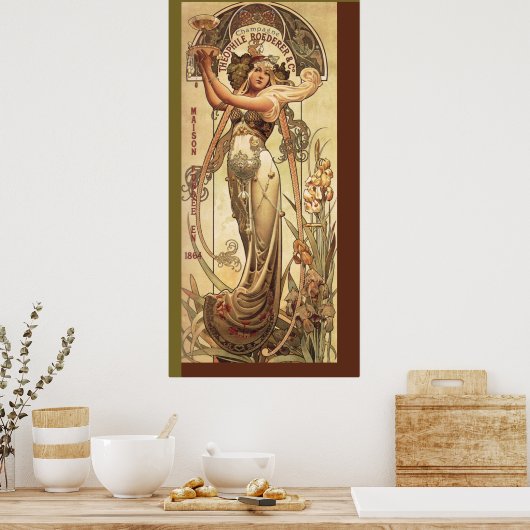 Art Nouveau Drink Advertisement Poster (Keuken)