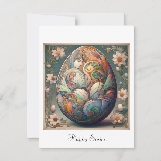 Art Nouveau Easter Kaart (Voorkant)
