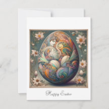 Art Nouveau Easter Kaart