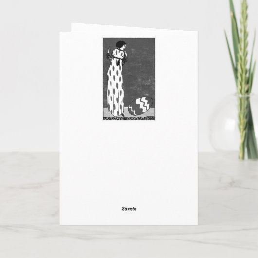 Art Nouveau Easter Kaart (Achterkant)