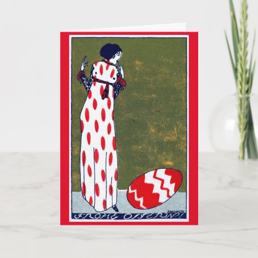 Art Nouveau Easter Kaart (Voorkant)
