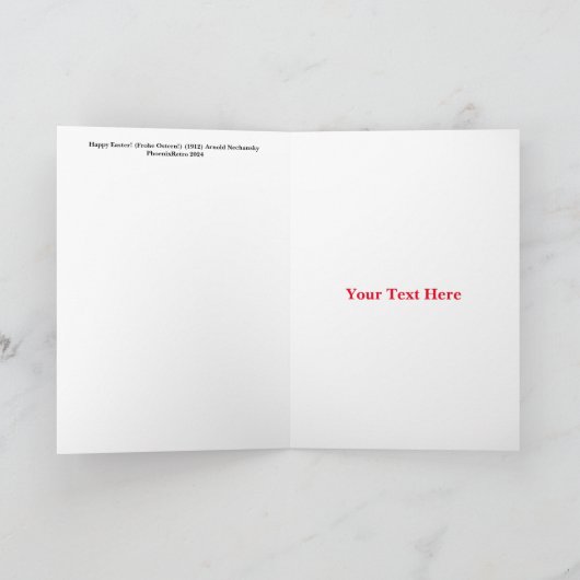 Art Nouveau Easter Kaart (Binnen)