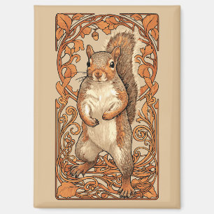 Art Nouveau Eekhoorn - grappige eekhoornliefhebber Magneet