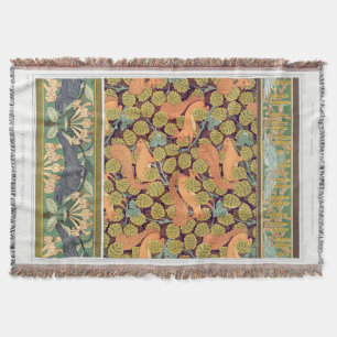 Art nouveau eekhoorn verneuil herfst textielkunst deken