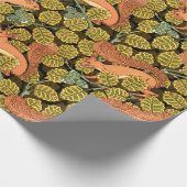 art nouveau eekhoorns in boompatroon cadeaupapier (Hoek)