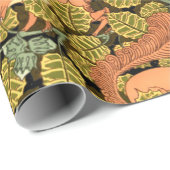 art nouveau eekhoorns in boompatroon cadeaupapier (Rol Hoek)