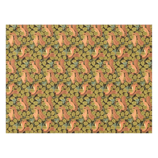  art nouveau eekhoorns in boompatroon tafelkleed (Voorkant (Horizontaal))