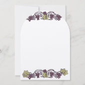 Art Nouveau Eggplant Limoen Vineyard Wedding Kaart (Achterkant)