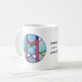 Art Nouveau Ehwaz Rune Mok - TROUW! (Voorkant links)