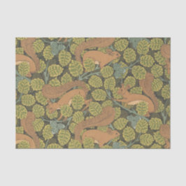 Art Nouveau Eik & Eekhoorns Tissuepapier