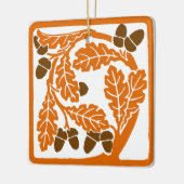 Art Nouveau eikels en eikenbladeren Keramisch Ornament (Links)