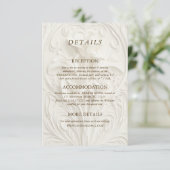 Art Nouveau Elegant Floral Details Informatiekaartje (Staand voorkant)