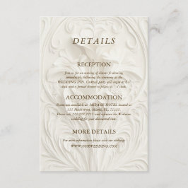 Art Nouveau Elegant Floral Details Informatiekaartje