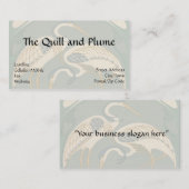 Art Nouveau Elegant Herons Visitekaartje (Voorkant / Achterkant)