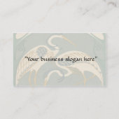 Art Nouveau Elegant Herons Visitekaartje (Achterkant)