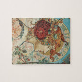  Art Nouveau Elegant Lady & Rozen Hingre Legpuzzel (Horizontaal)