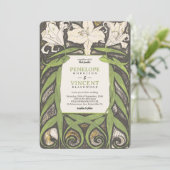 Art Nouveau Elegant Lily Kaart (Staand voorkant)