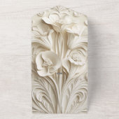 Art Nouveau Elegante Bloemenbruiloft All In One Uitnodiging (Buitenkant)