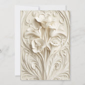 Art Nouveau Elegante Bloemenbruiloft Kaart (Achterkant)