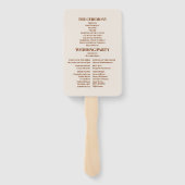 Art Nouveau Elegante Botanische bruiloft Handwaaier (Achterkant)