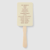 Art Nouveau Elegante Botanische bruiloft Handwaaier (Achterkant)