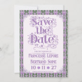 Art Nouveau Elegante Distel Sering Save The Date (Voorkant)