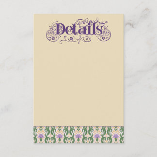 Art Nouveau Elegante Distel Vintage Geel Informatiekaartje