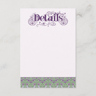 Art Nouveau Elegante Liefdesvogels Sering Enclosur Informatiekaartje