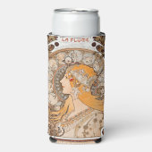 Art Nouveau Elegantie - Alphonse Mucha's Zodiaque Seltzer Blikjeskoeler (Seltzer Voorkant)