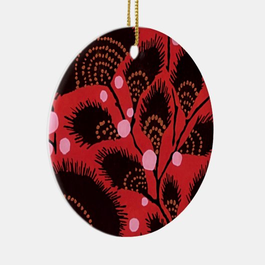 Art Nouveau Elegantie:  bloemmotief Keramisch Ornament (Rechts)