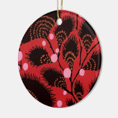 Art Nouveau Elegantie:  bloemmotief Keramisch Ornament (Links)