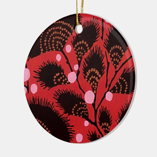 Art Nouveau Elegantie:  bloemmotief Keramisch Ornament (Links)