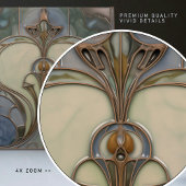 Art Nouveau Elegantie Jade Brons Tegeltje