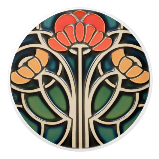 Art Nouveau Elegantie Knoppen Pull (Voorkant)