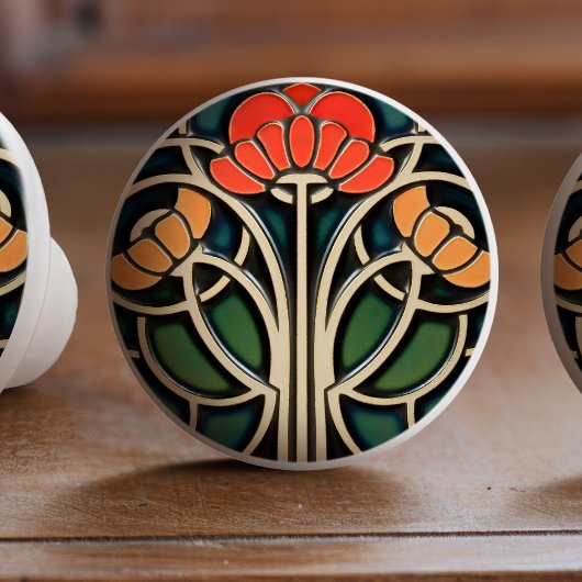 Art Nouveau Elegantie Knoppen Pull