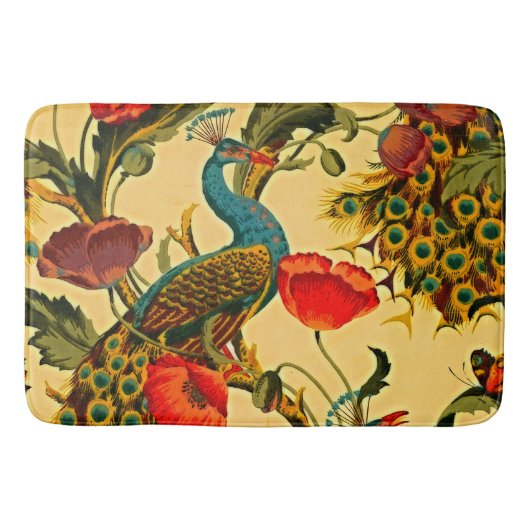Art Nouveau Elegantie: Sidewall, The Peacock, 1896 Badmat (Voorkant)