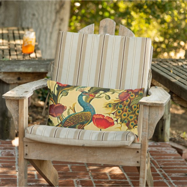 Art Nouveau Elegantie: Sidewall, The Peacock, 1896 Buitenkussen (Stoel)