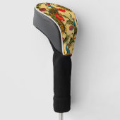 Art Nouveau Elegantie: Sidewall, The Peacock, 1896 Golfheadcover (Schuin)