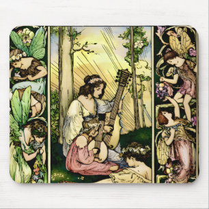 Art Nouveau elfenillustratie Muismat