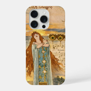 Art Nouveau Elsa Lohengrin Poster met zwanen iPhone 15 Pro Case