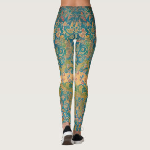 Art nouveau en Perzische kunst- geïnspireerde digi Leggings