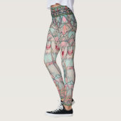 Art nouveau en Perzische kunst- geïnspireerde digi Leggings (Links)