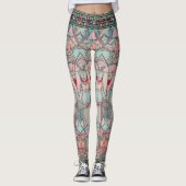 Art nouveau en Perzische kunst- geïnspireerde digi Leggings (Voorkant)