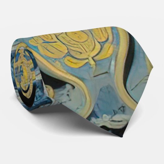 Art nouveau en Perzische kunst- geïnspireerde digi Stropdas (Opgerold)