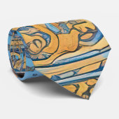 Art nouveau en Perzische kunst- geïnspireerde digi Stropdas (Opgerold)