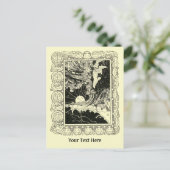 Art Nouveau Engel Met Kind Sjabloon Briefkaart (Staand voorkant)